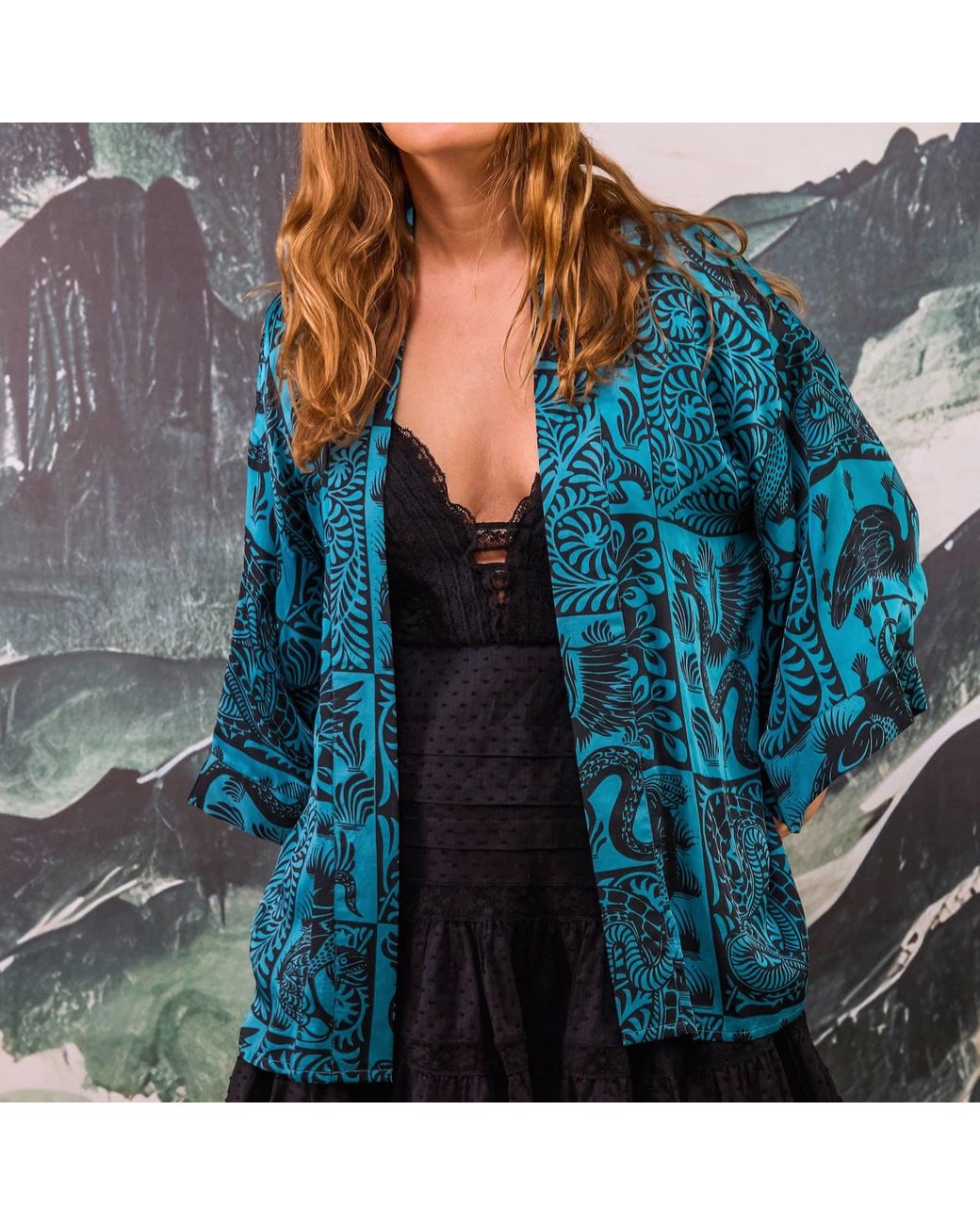 Artemis Muse Blue Birds & Beasts & Short Kimono