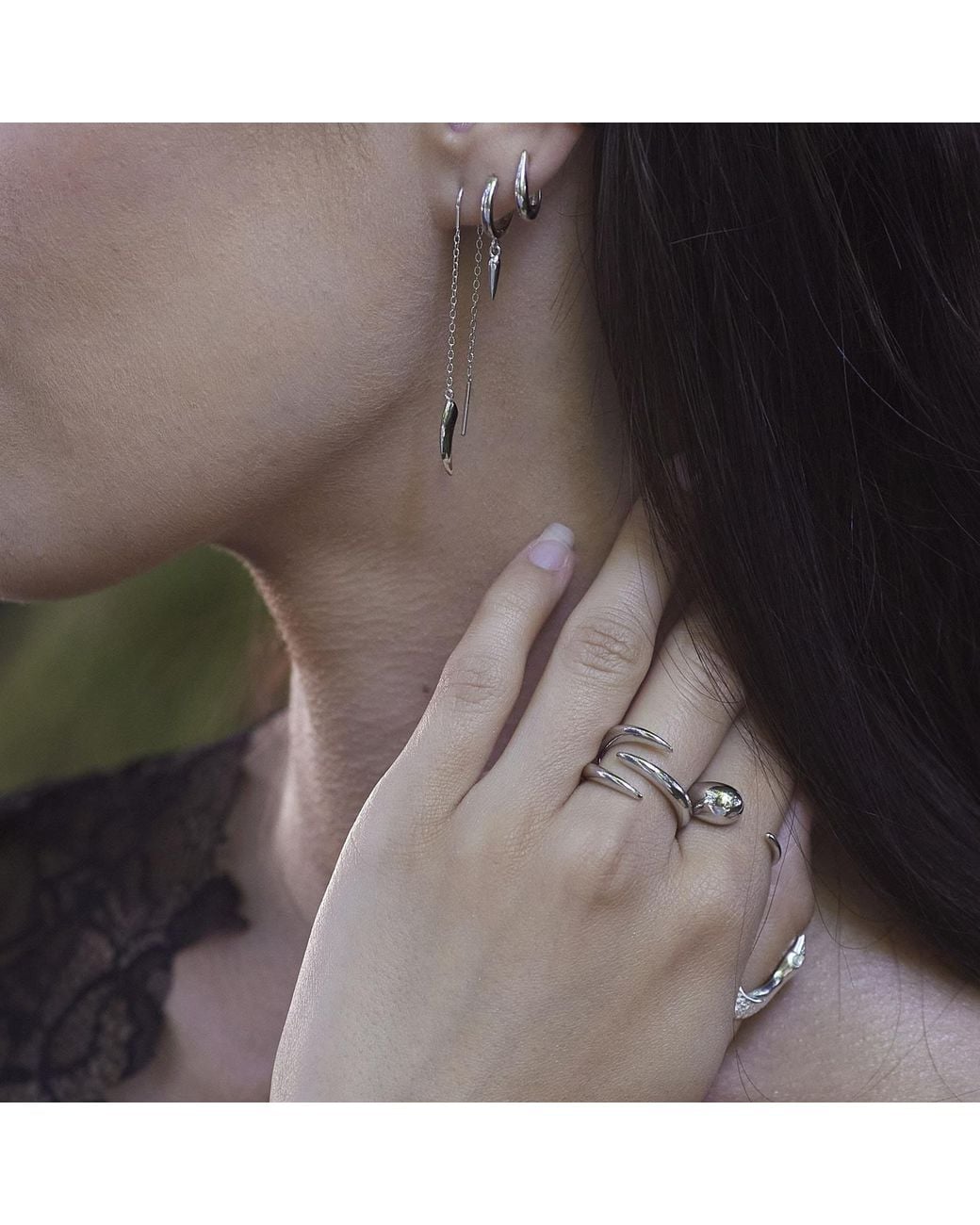Scream Pretty White Tapered Claw Open Ring