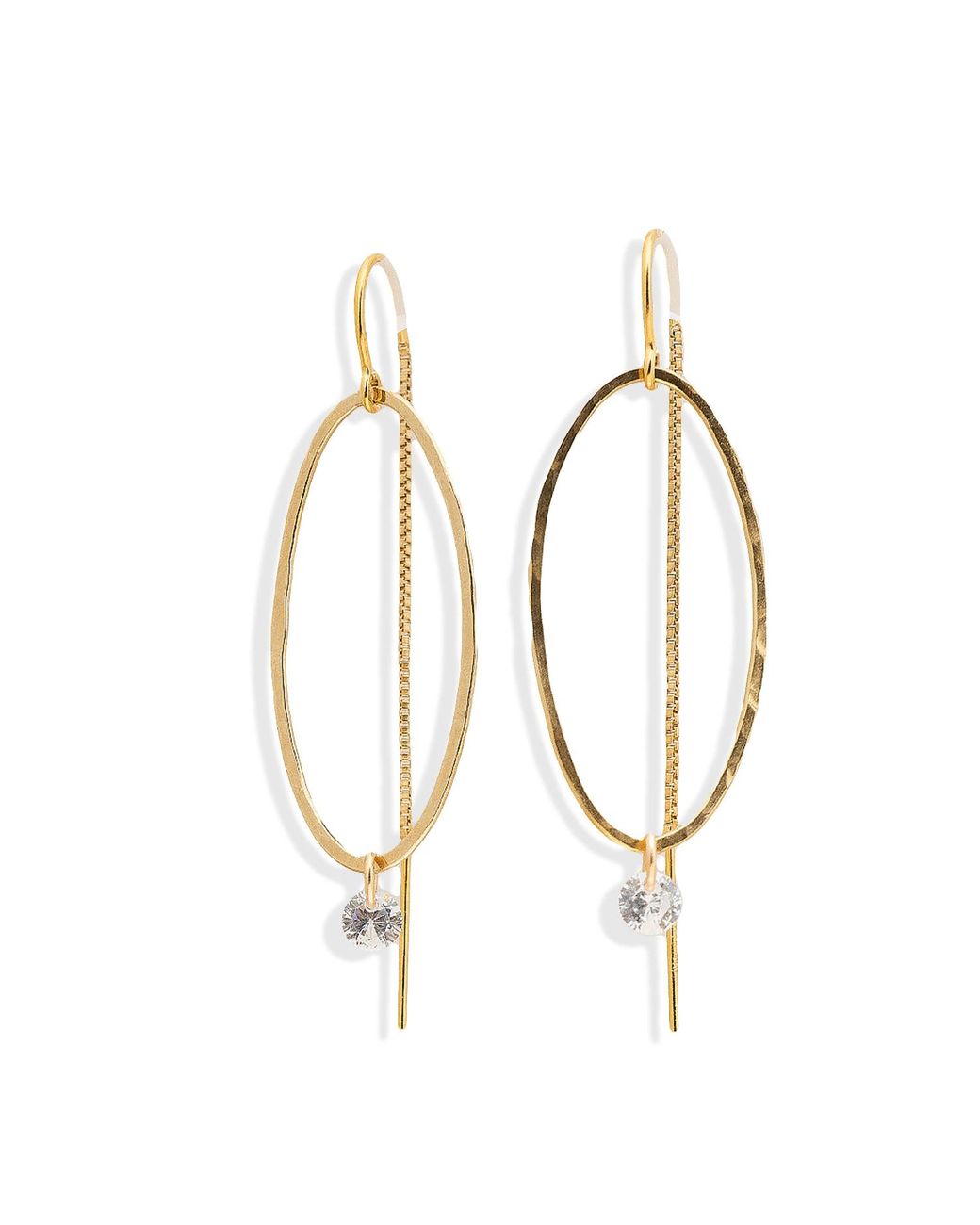 Kate Koel Metallic Dangle Thread Earrings