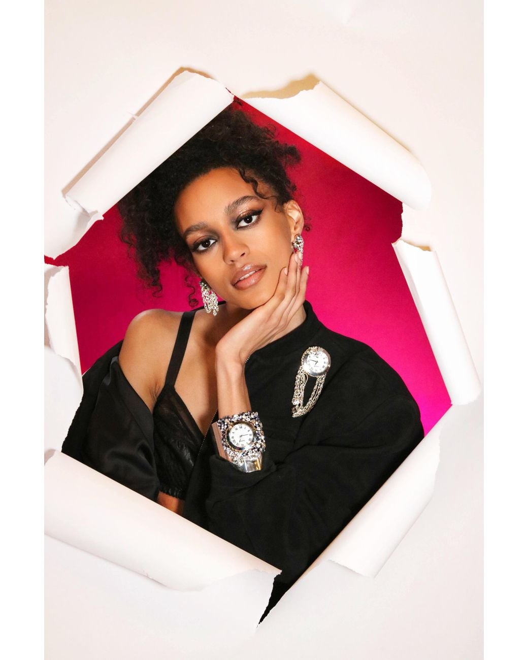 Vicki Sarge Black Josephine Brooch
