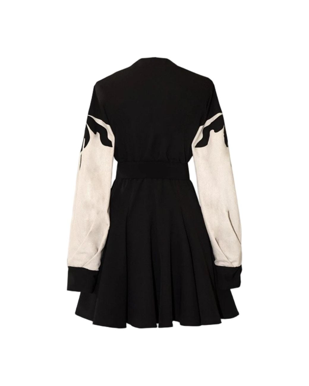 ALINA CERNĂTESCU Black Neutrals Posy Mini & Linen Embroidered Office Dress
