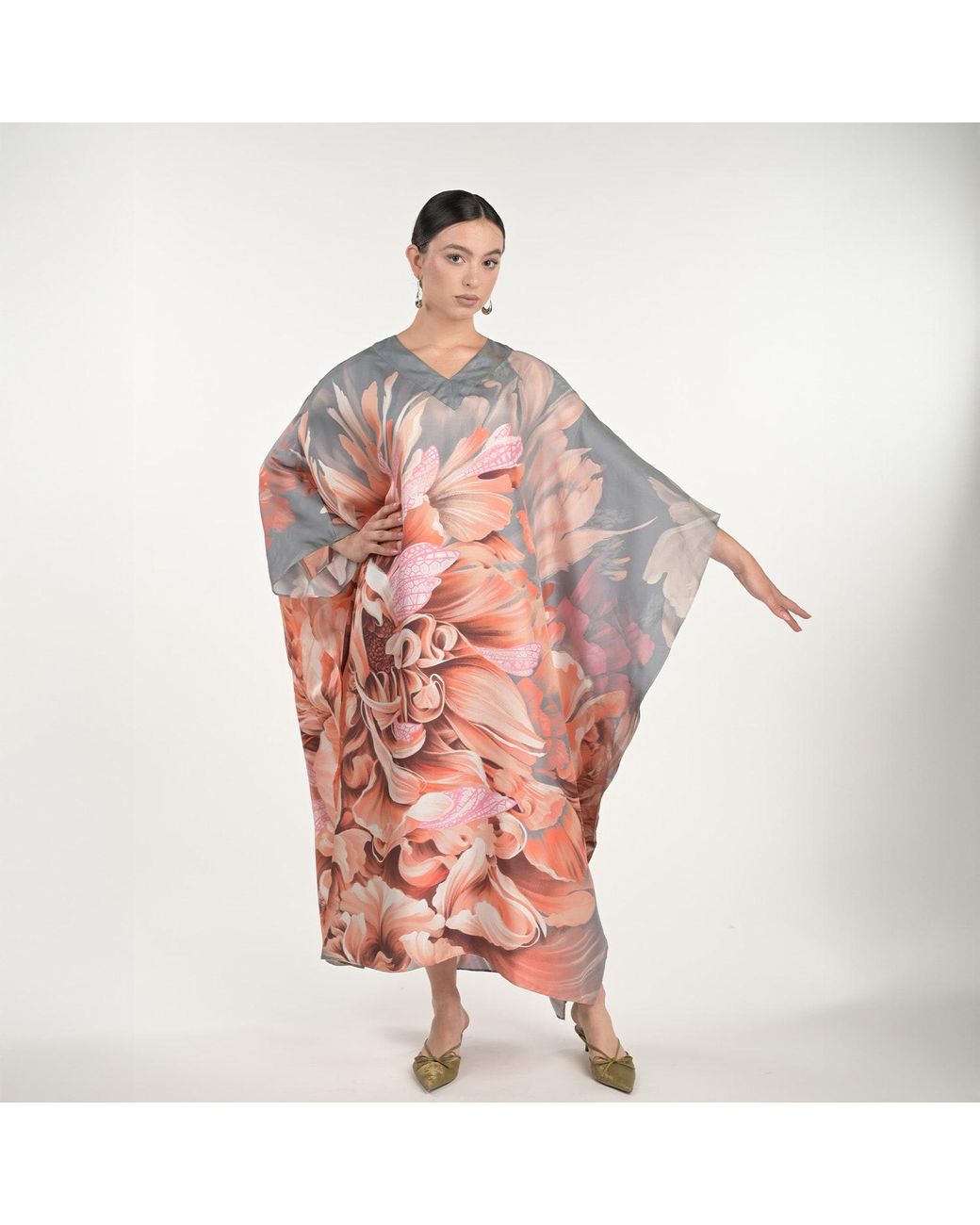 Silk&Soul Orange Kaftan Dress