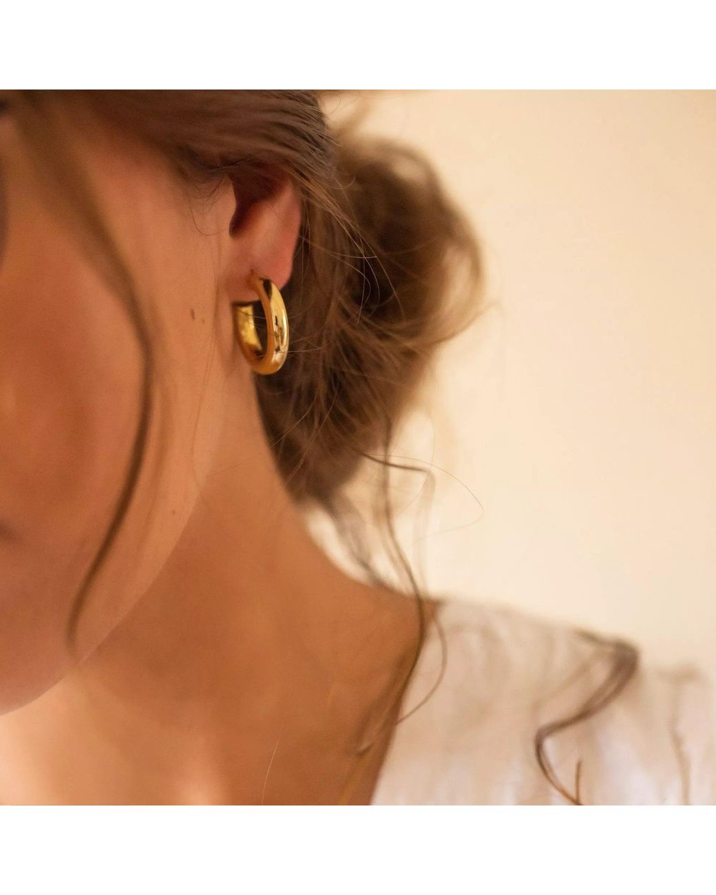 Elk & Bloom Metallic Chunky Sterling Hoop Earrings