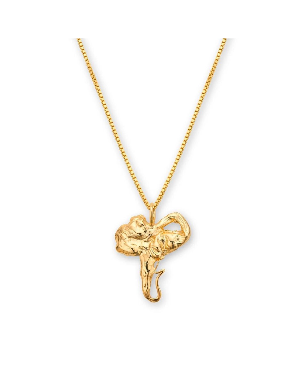 EVA REMENYI Metallic Euphoria Elephant Necklace 14K