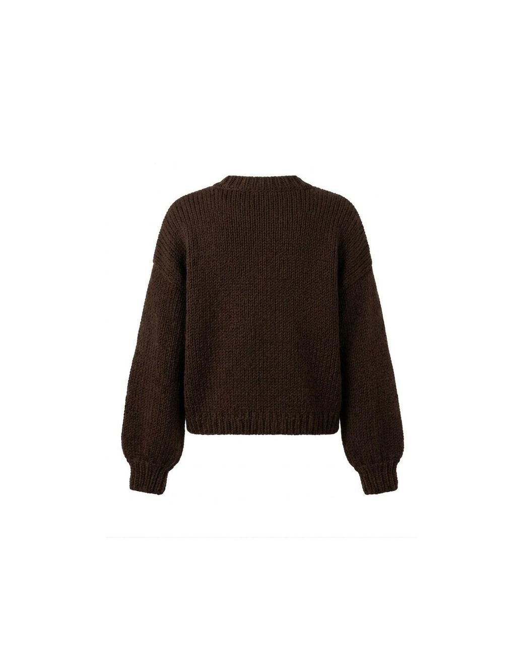Ana Chic Black Cat Motif Handmade Knitted Cardigan