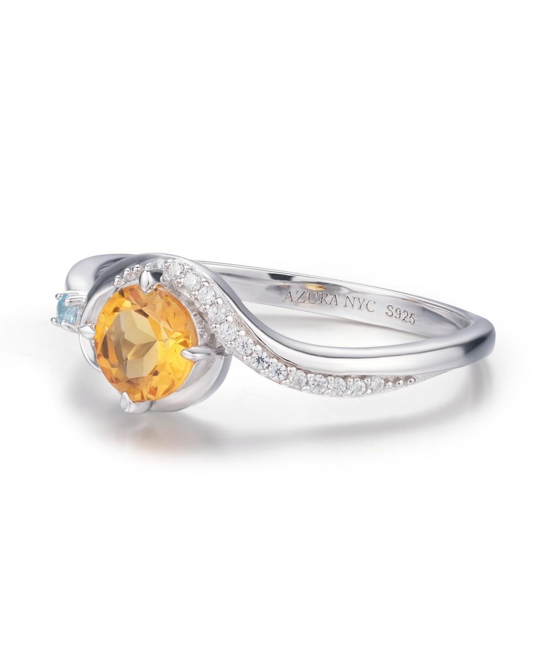 Azura Jewelry New York White Ring Of Air Vermeil