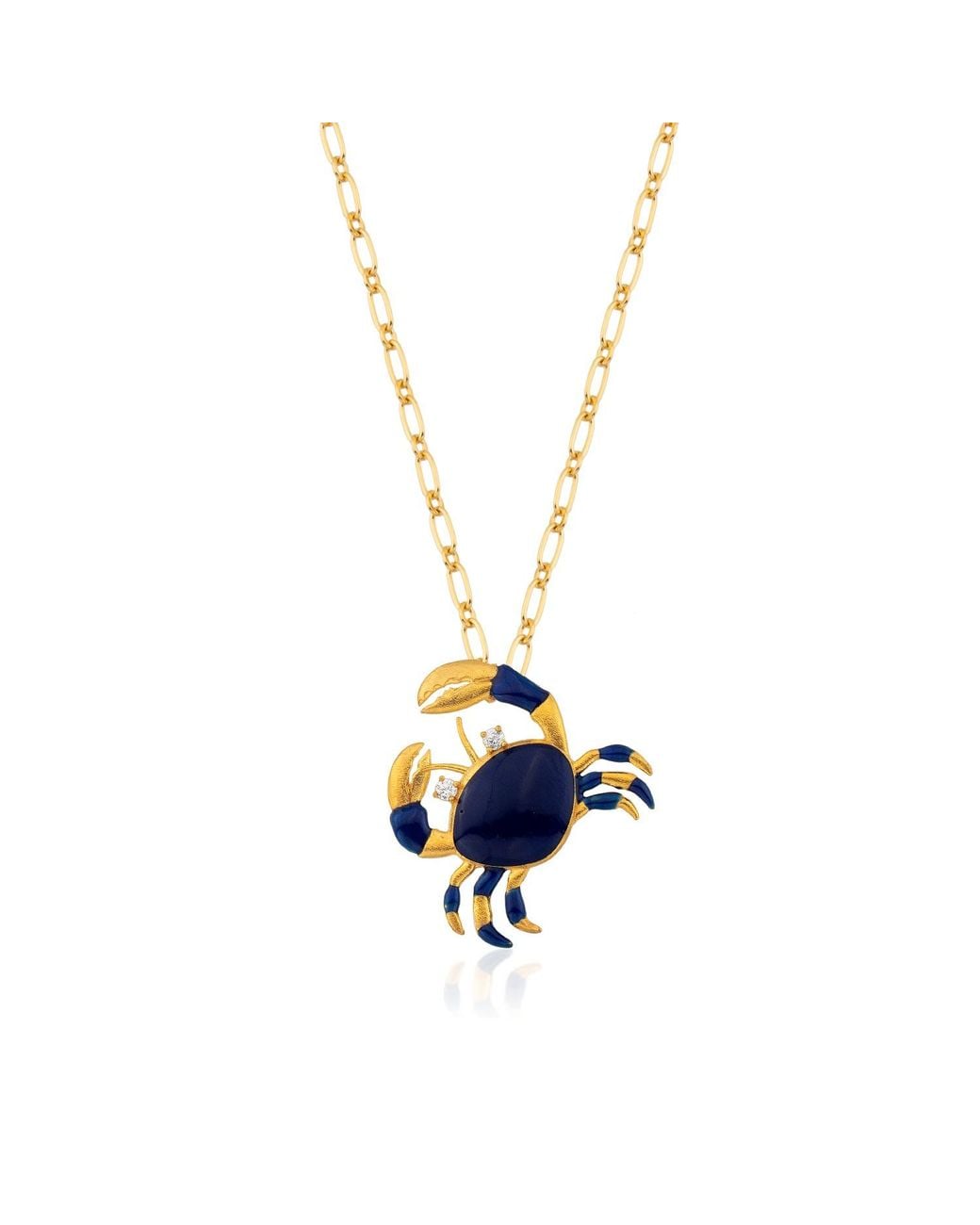 Milou Jewelry Blue Crab Necklace