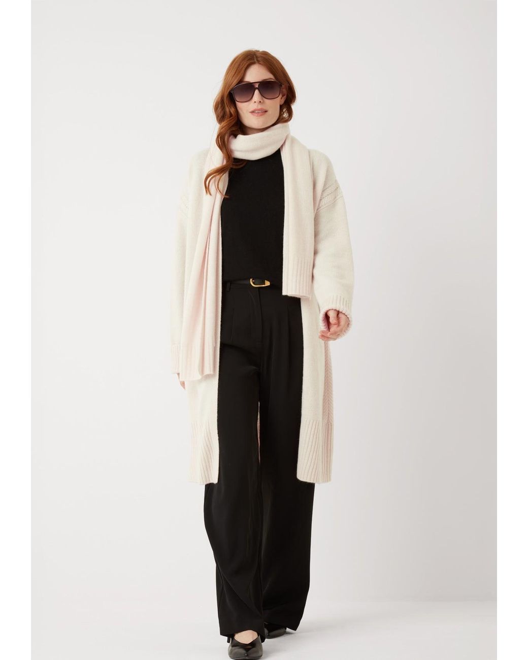 Loop Cashmere White Neutrals The Luxe Signature Scarf