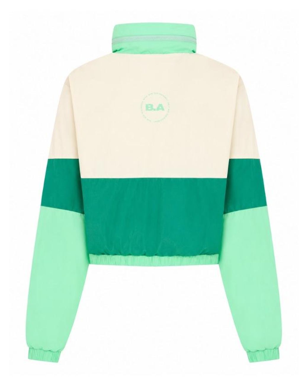 Bondi Active Green Cropped Windbreaker Hoodie