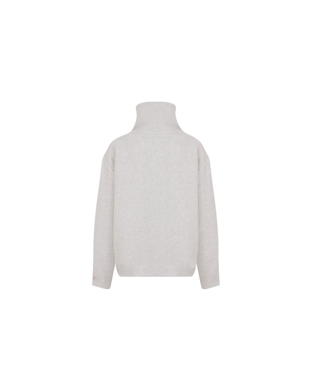 NAZLI CEREN Gray Neutrals Travis Wool Blend Zip-Neck Jumper
