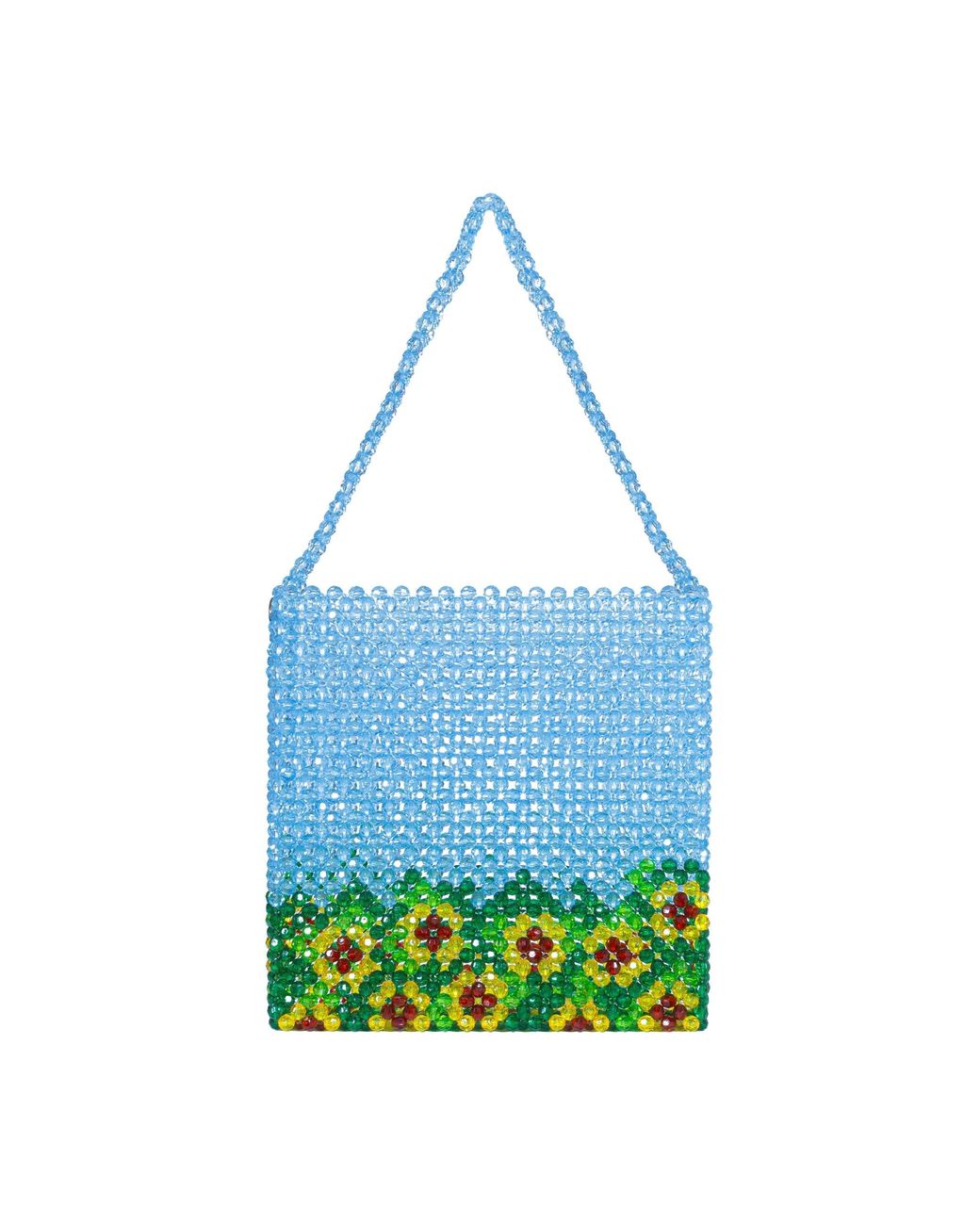Tillie Beads Blue Sky Sunflower Detail And More Tote Bead Bag