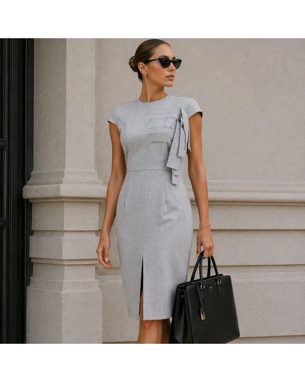 Ma Mulier Gray Camelie Dress