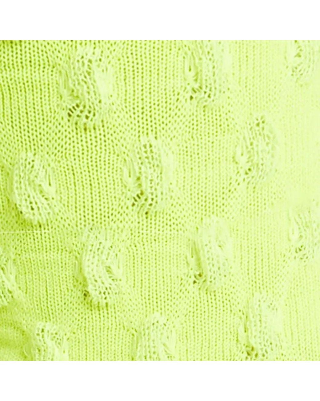 HIGH HEEL JUNGLE by KATHRYN EISMAN Yellow Waffle Combed Cotton Socks