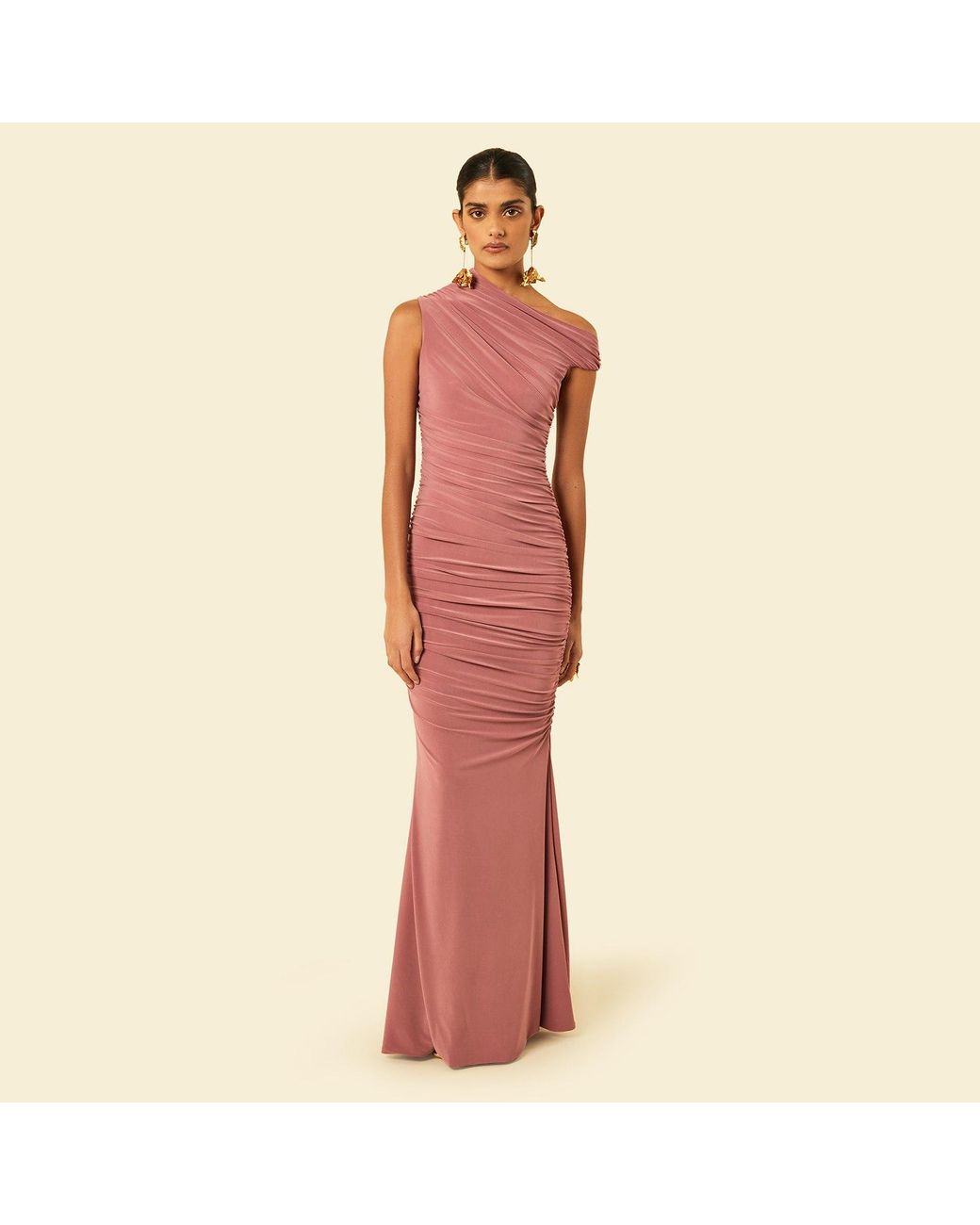 Celestine & Mae Red Dahlia Maxi Dress