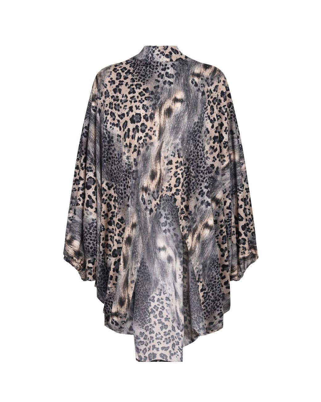 Lioness by Tf Gray Glitter Leopard Long Tunic