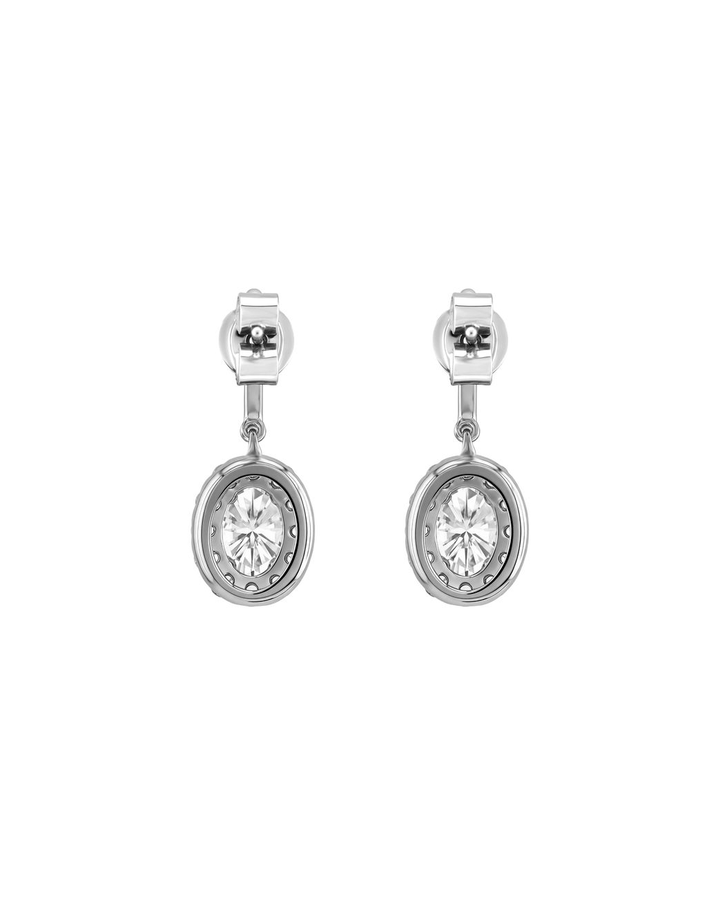 Arte Madrid Metallic Simple Oval Drop Earrings