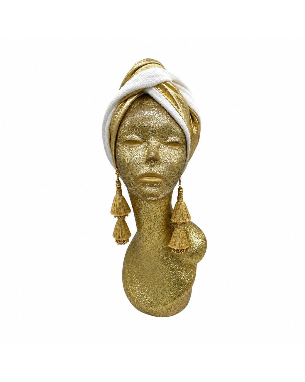 Julia Clancey Metallic Zia & Ivory Didi Dorado Turban