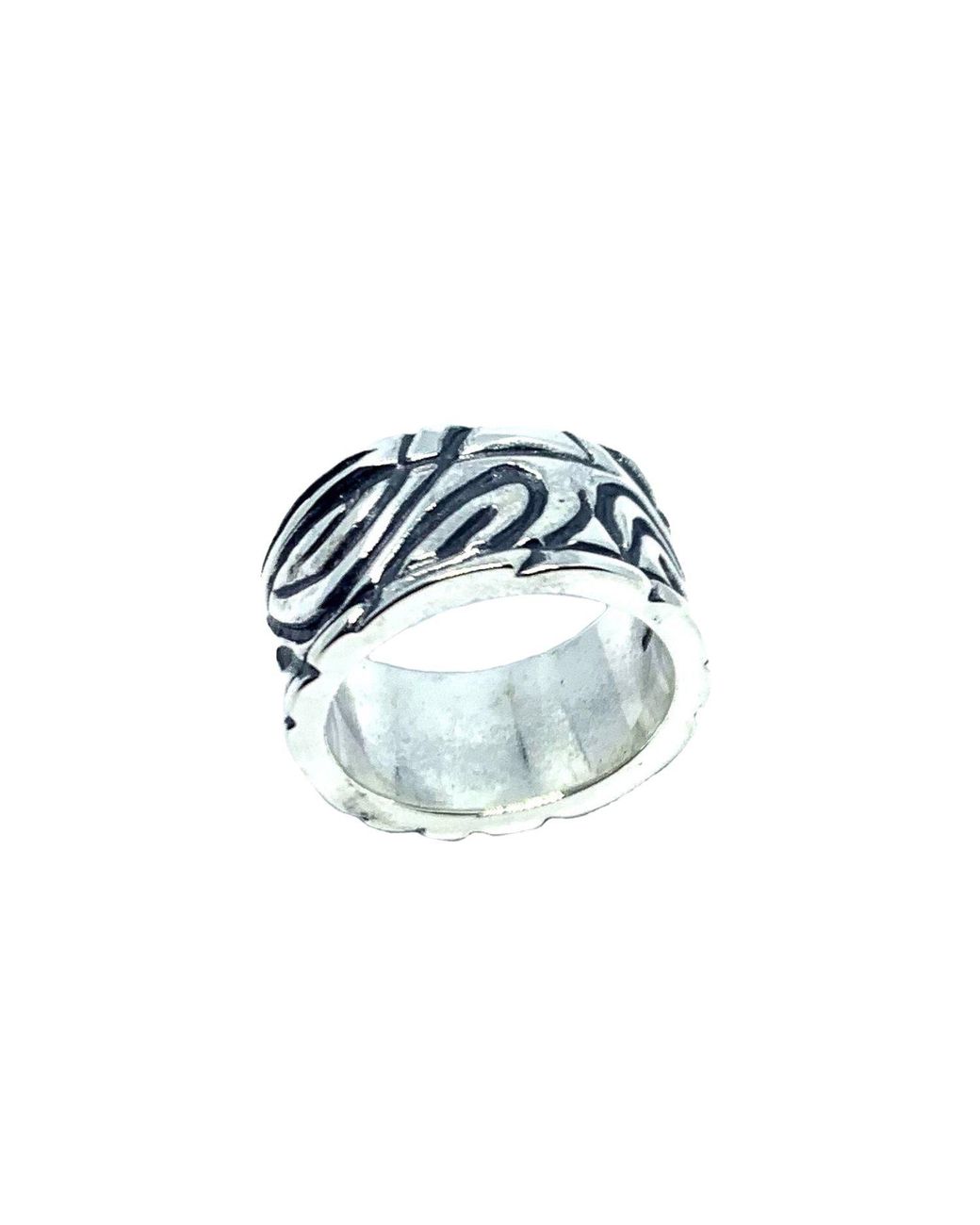 Tg-Jewellery by Tamara Gervasio Blue Le Linee Ring – Sterling Polish And Oxide