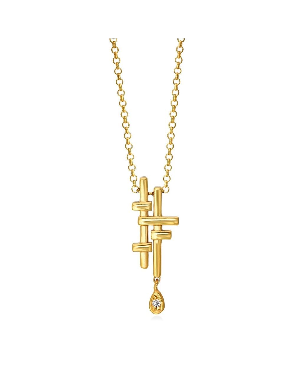 Myrto Katramadou Jewellery Metallic Zen Ideogram-Plated Necklace