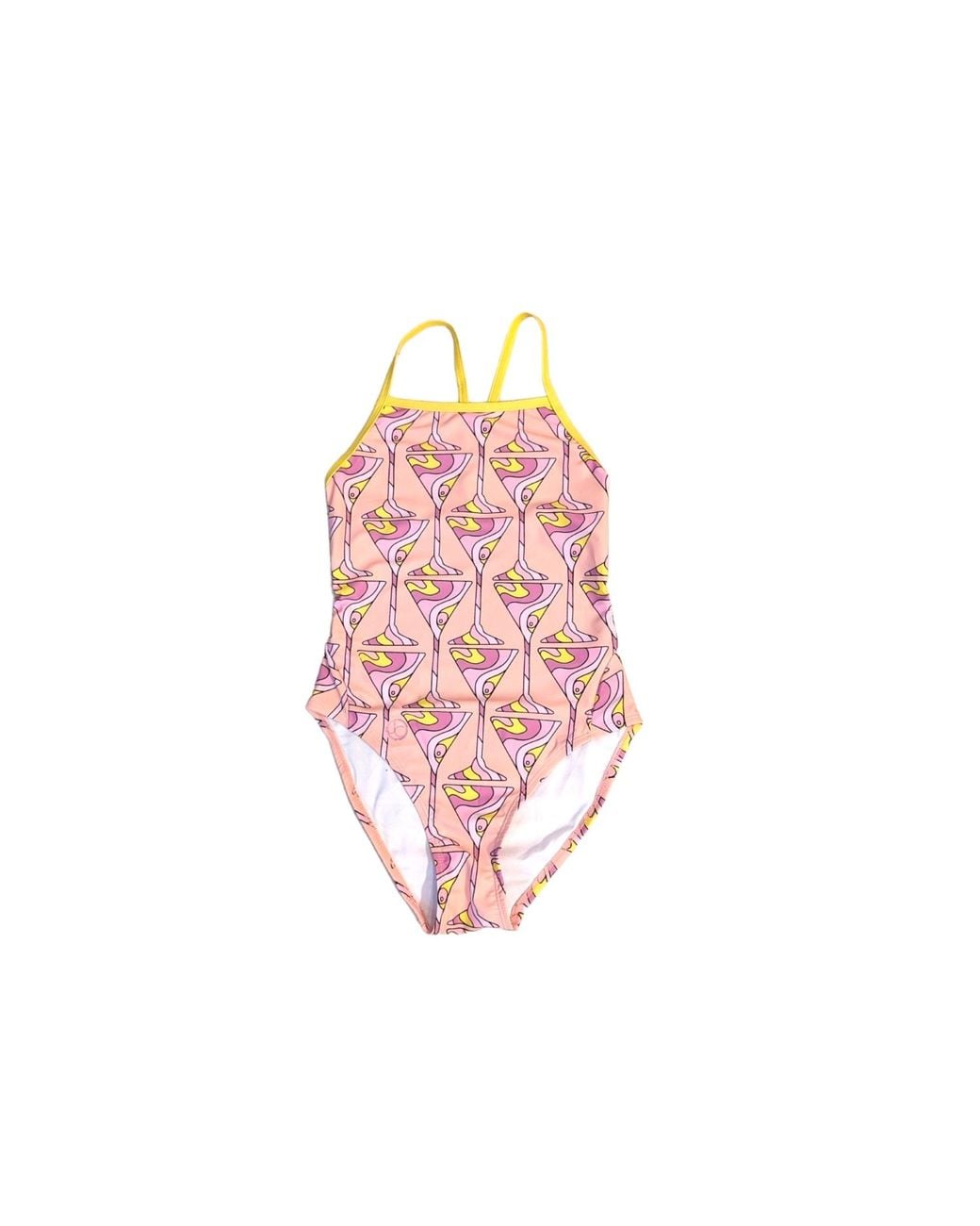 Julia Clancey Pink Miami Martini Swim Suit