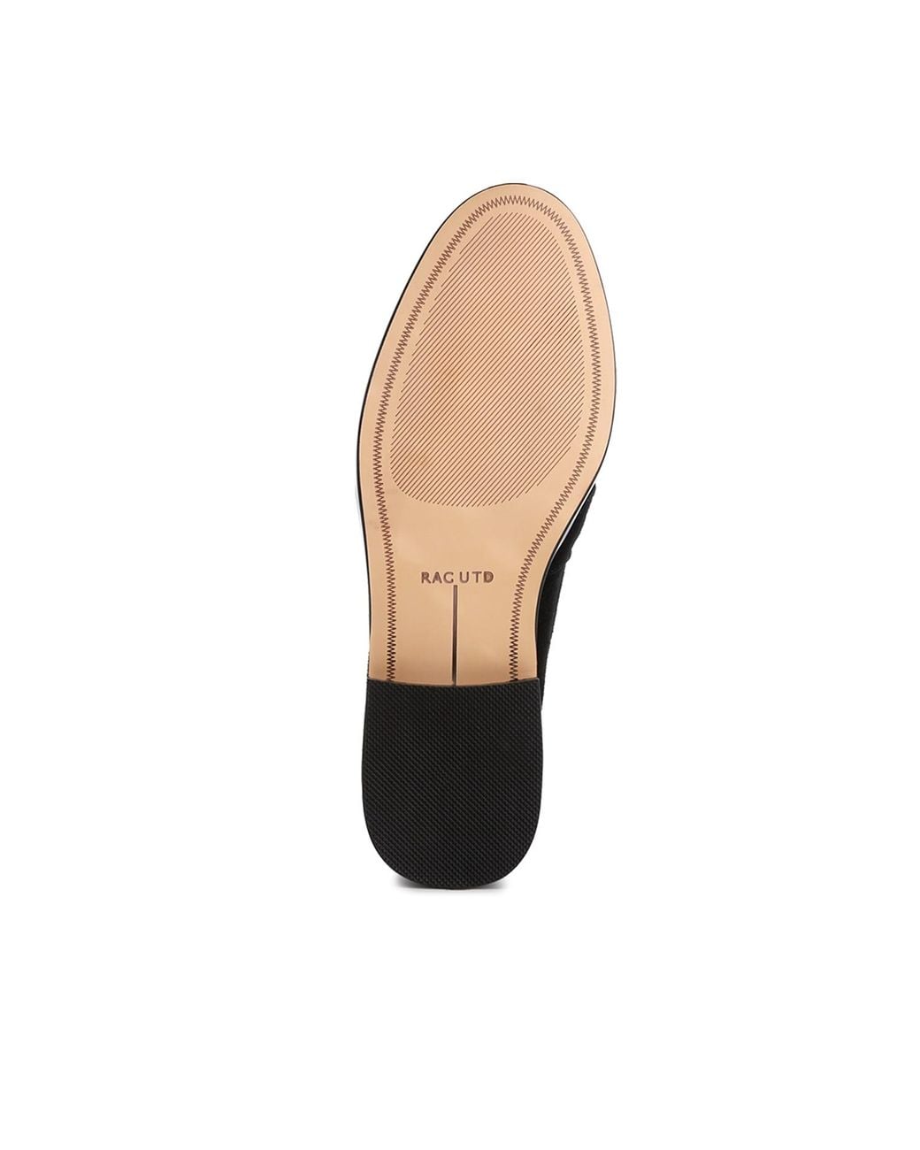 Rag & Co Black Rhone Tassels Detail Genuine Suede Loafers