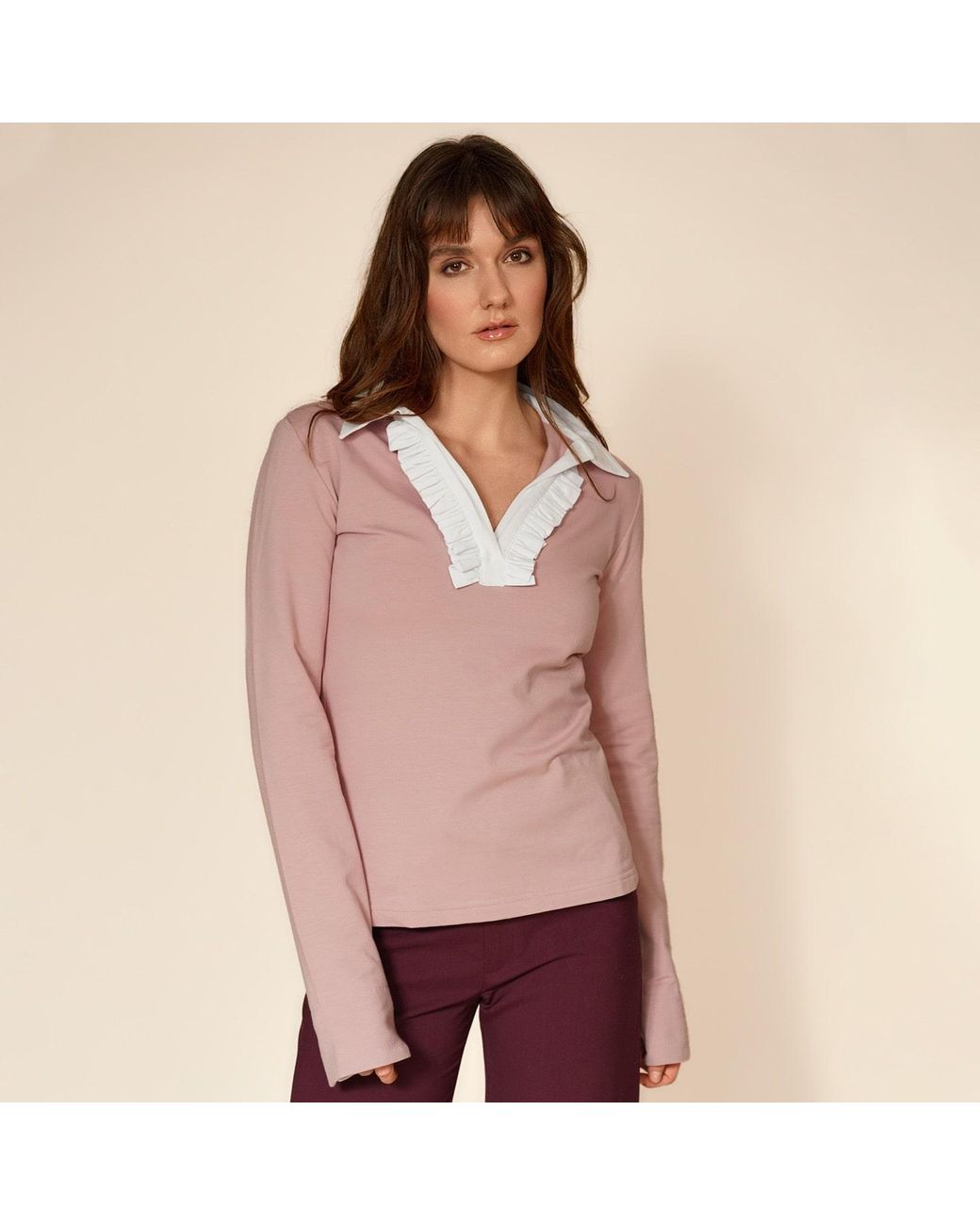 Gunda Hafner Ltd Pink Light Cotton Jersey Polo Shirt