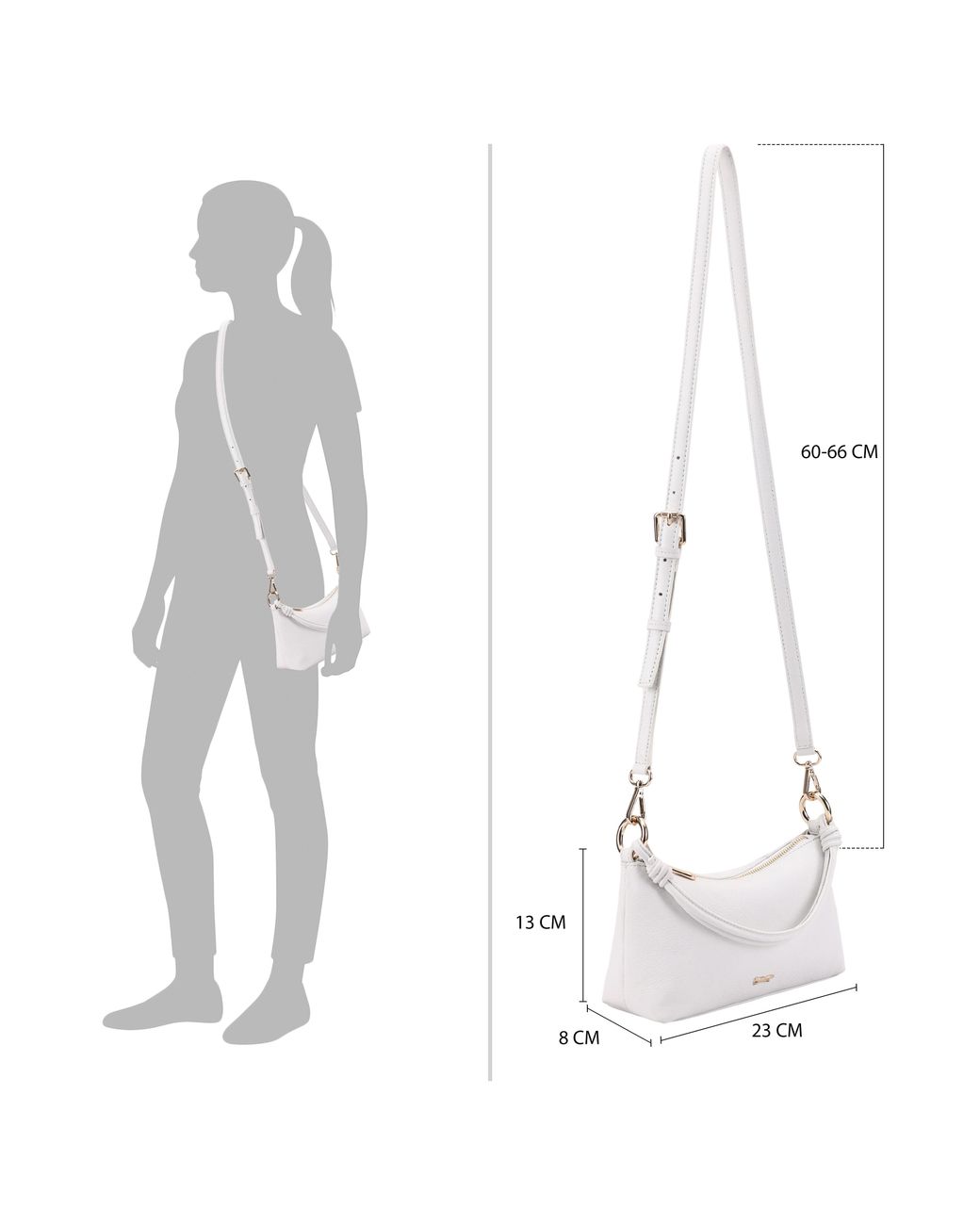 Paul Costelloe White Maisie Crossbody Bag