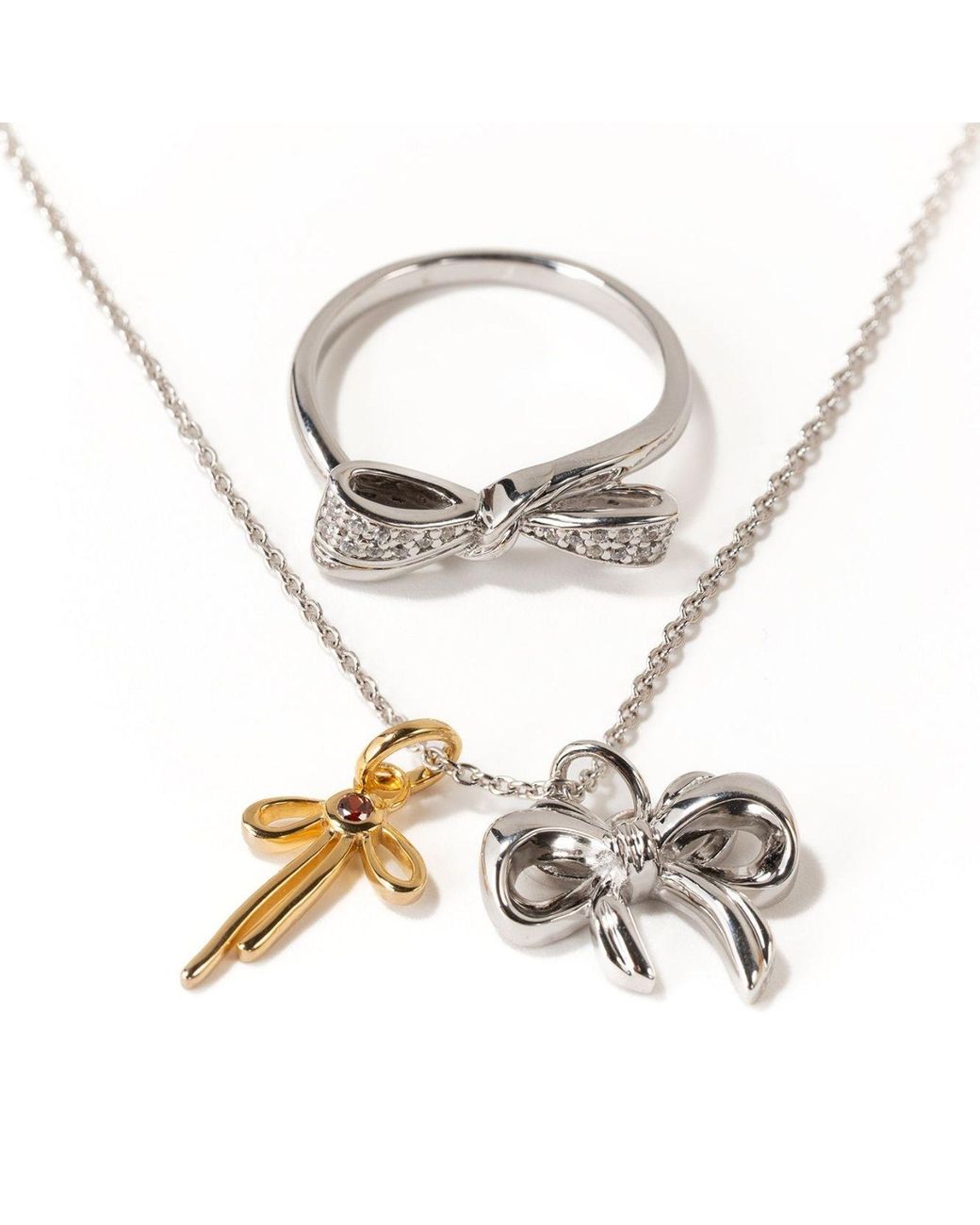 Belinda Jewelz Metallic Garnet Bow Charm