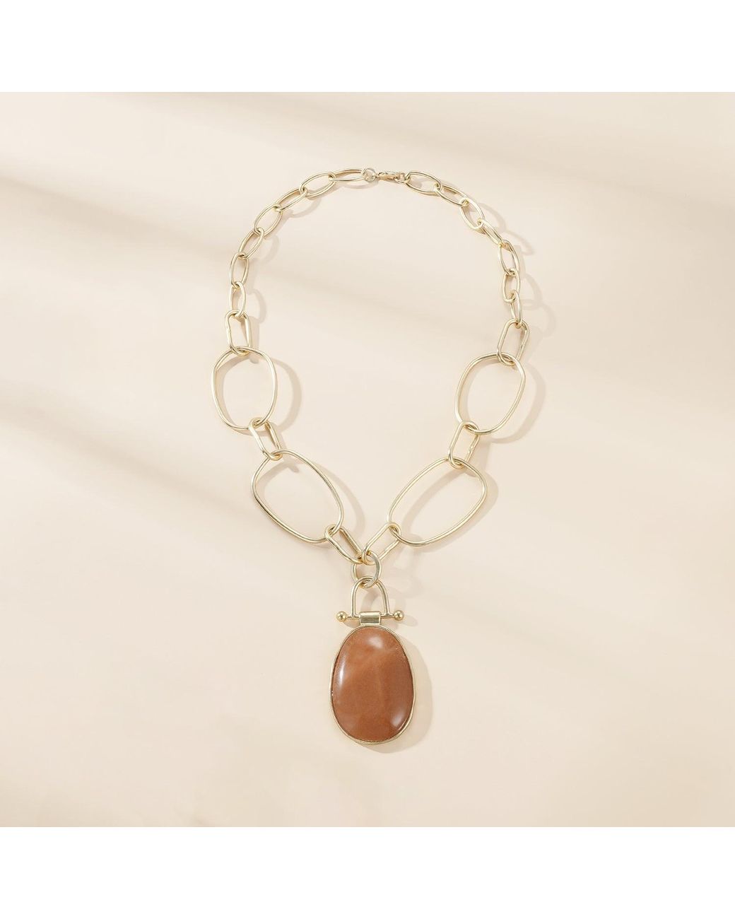 Rare Matters Jewelry White Aventurine Pendant Necklace