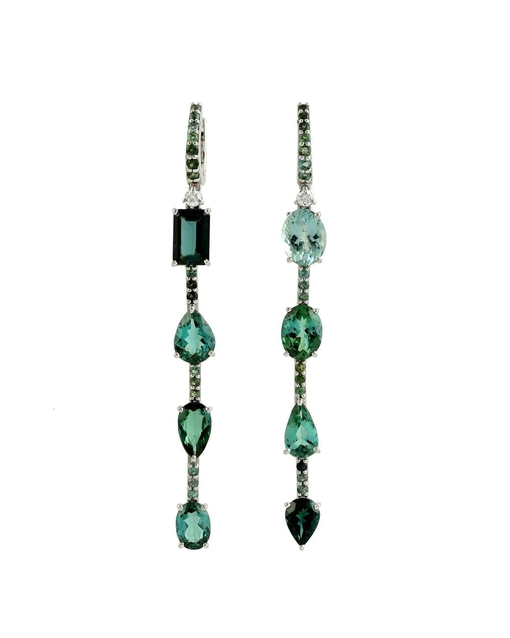 Artisan White Tourmaline Drop Earrings