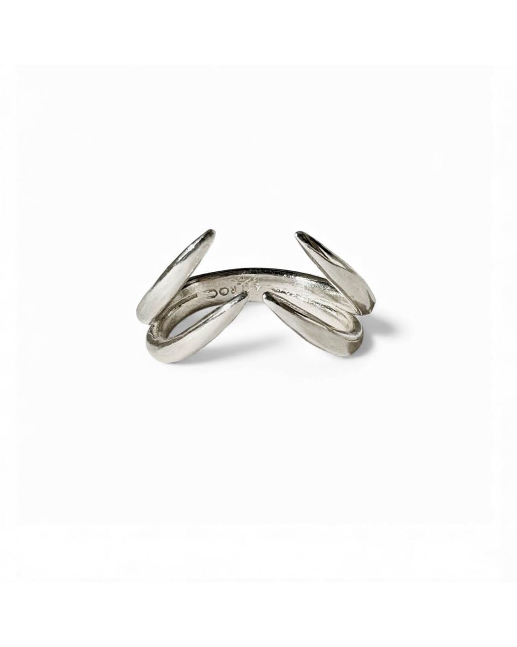Aki Roc Jewelry White The Hug Ring Duo -Sterling
