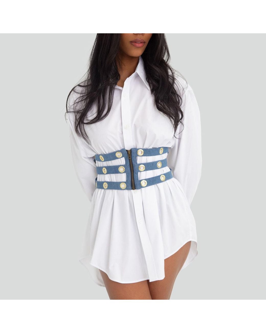 Maui X Lolita Blue Nova Denim Grommet Corset Belt