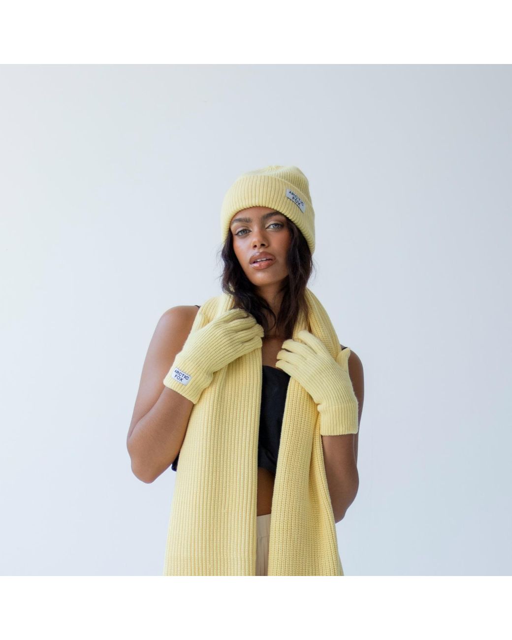 Arctic Fox & Co. Yellow The Recycled Bottle Beanie In Soft Hay