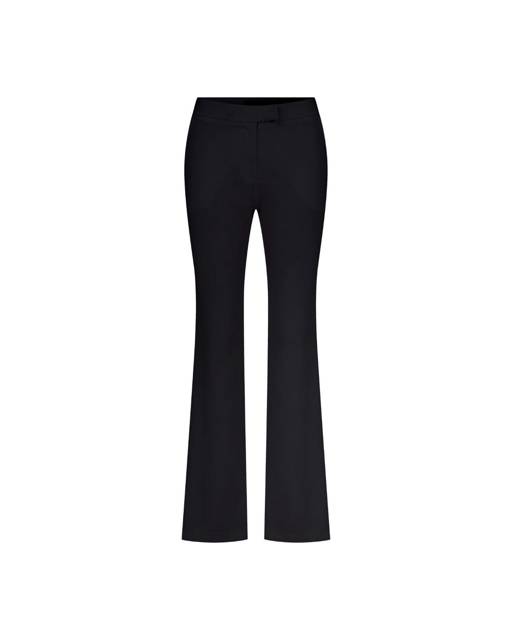NAZLI CEREN Blue Arced Straight Cut Trousers