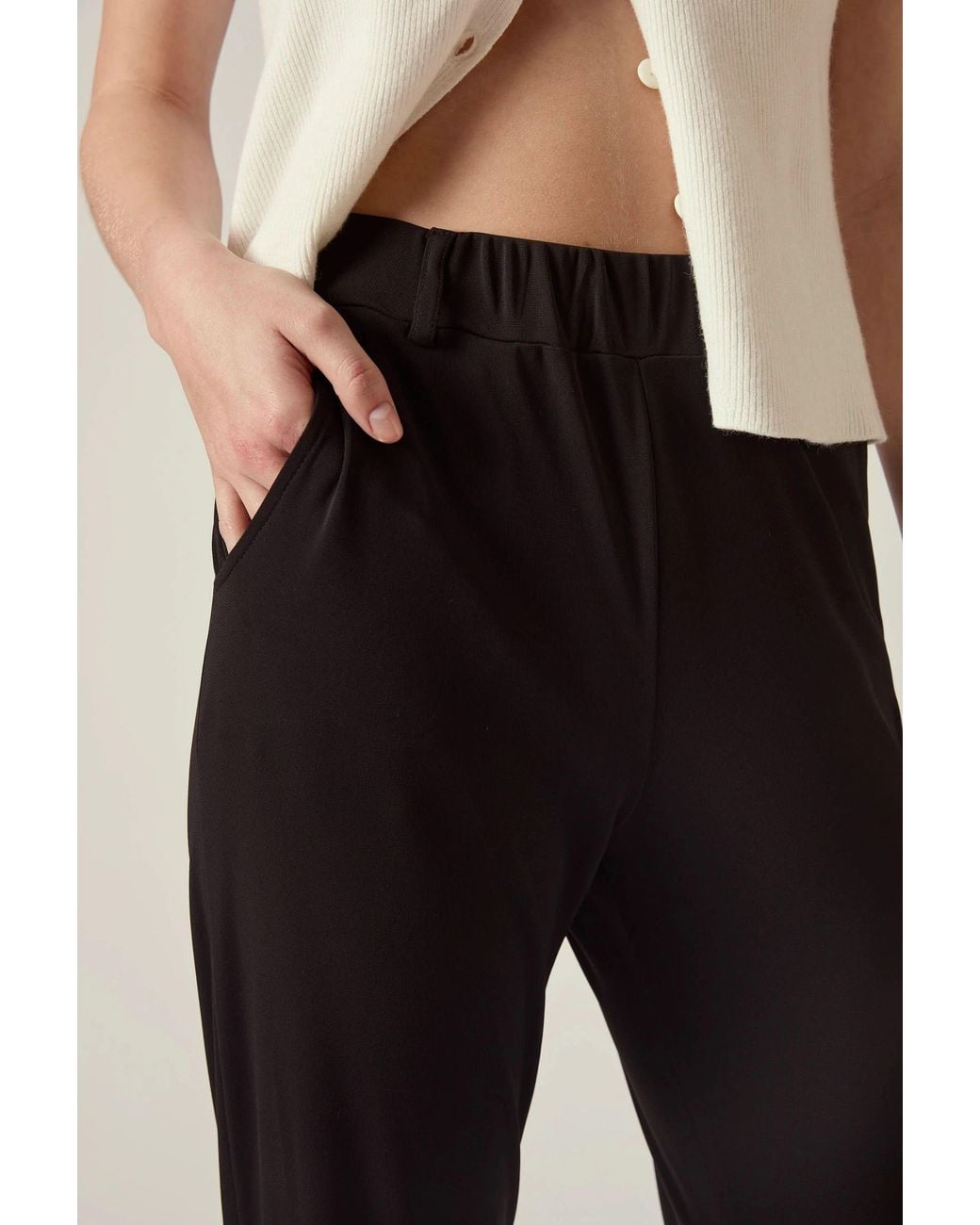James Lakeland Black Jersey Jogger Trousers