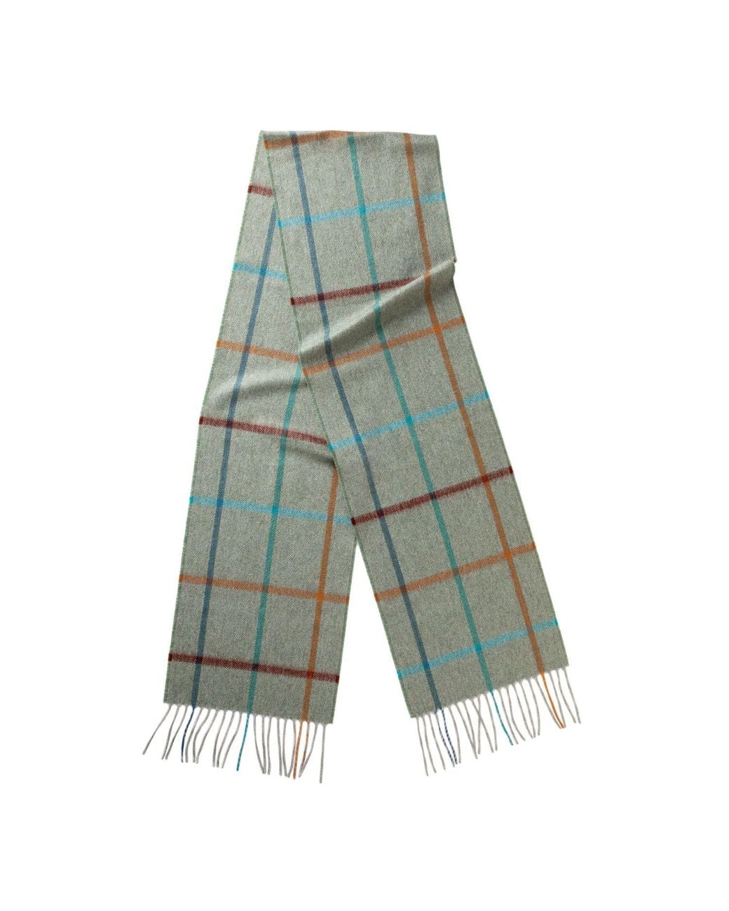 Kinalba Green Oban Fala Lovat Cashmere Scarf