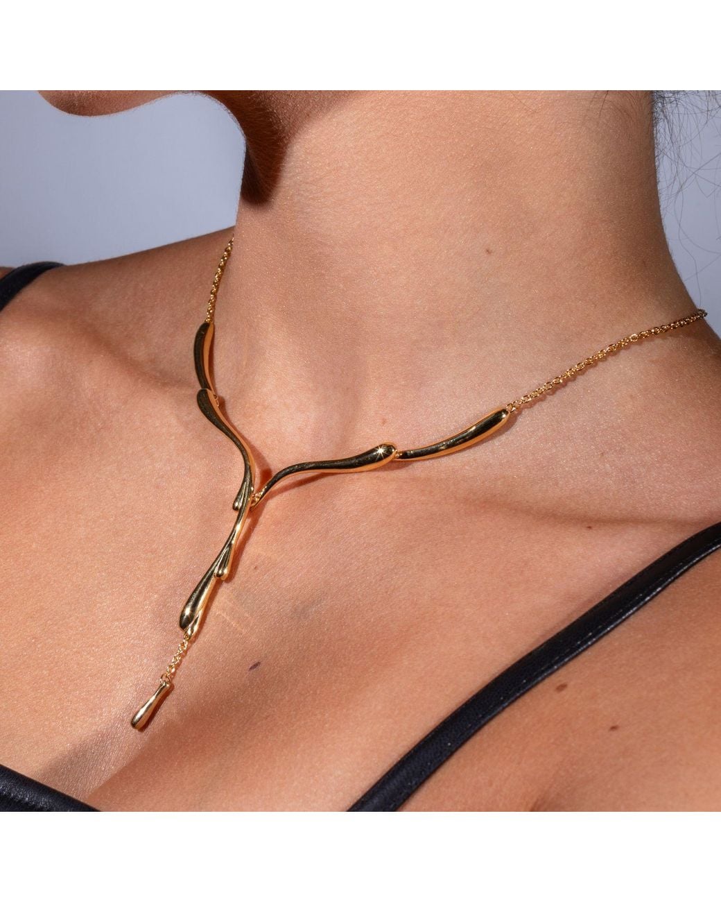 Lucy Quartermaine Metallic Dripping Necklace