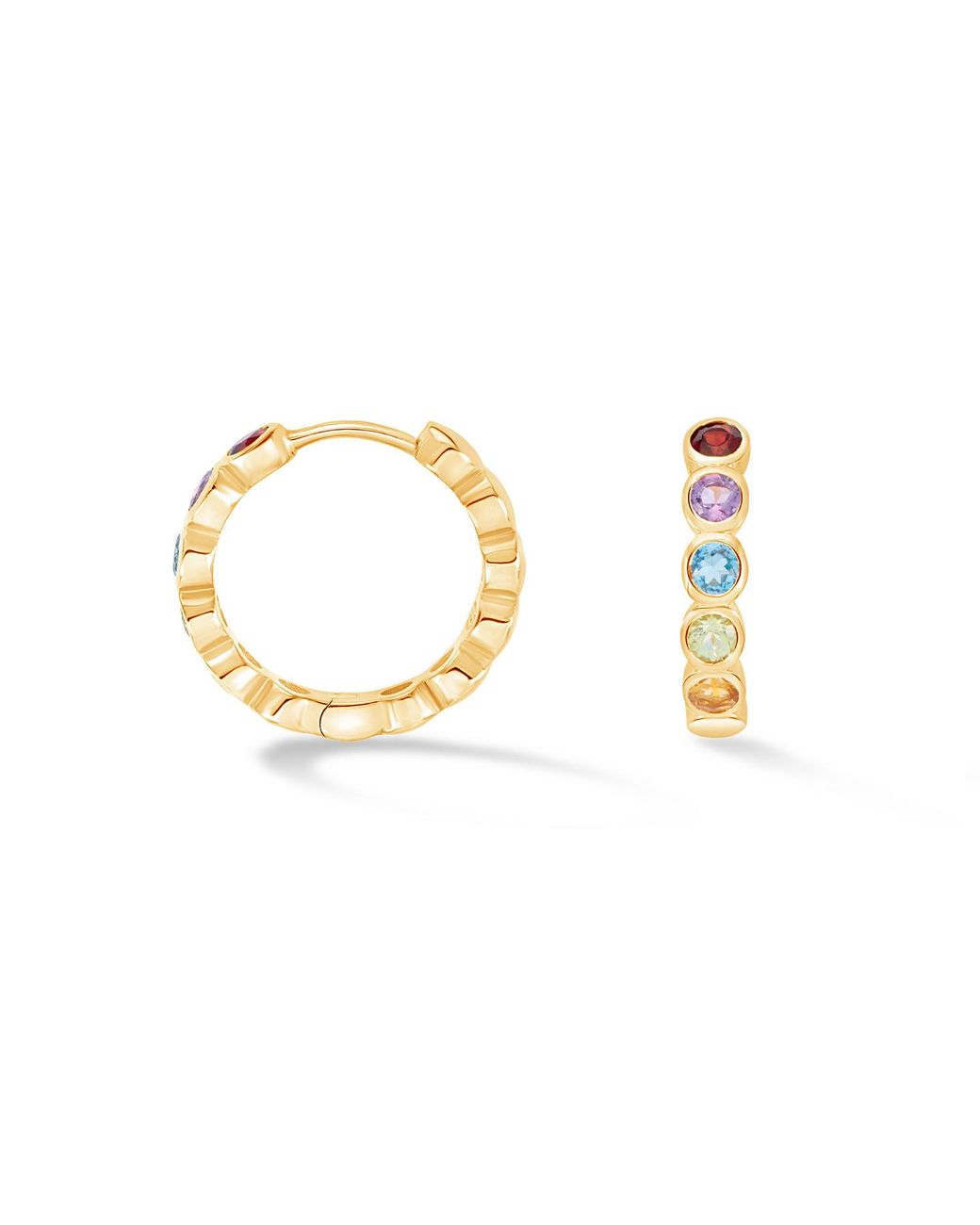 Dower & Hall Metallic Tutti Frutti Huggie Hoops