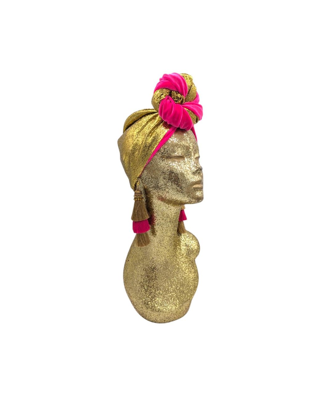 Julia Clancey Pink Golden Snazzy Hotty Swinglette Turban
