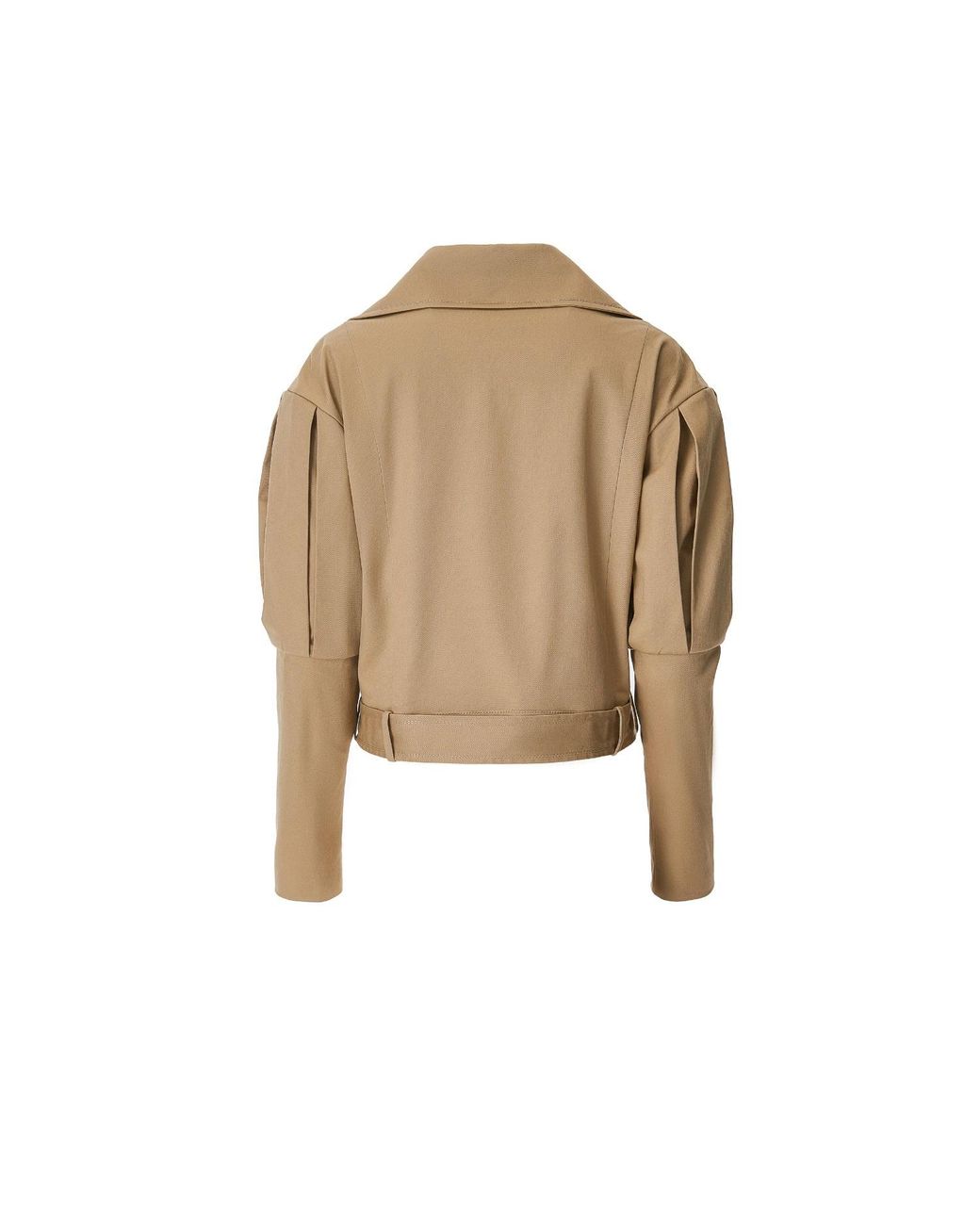 Lita Couture Natural Statement Jacket With Oversized Lapels