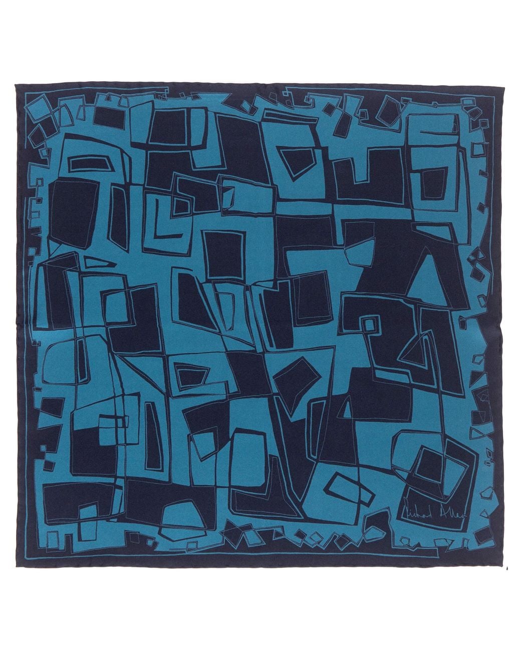 Richard Allan London Blue Hepworth Silk Neckerchief