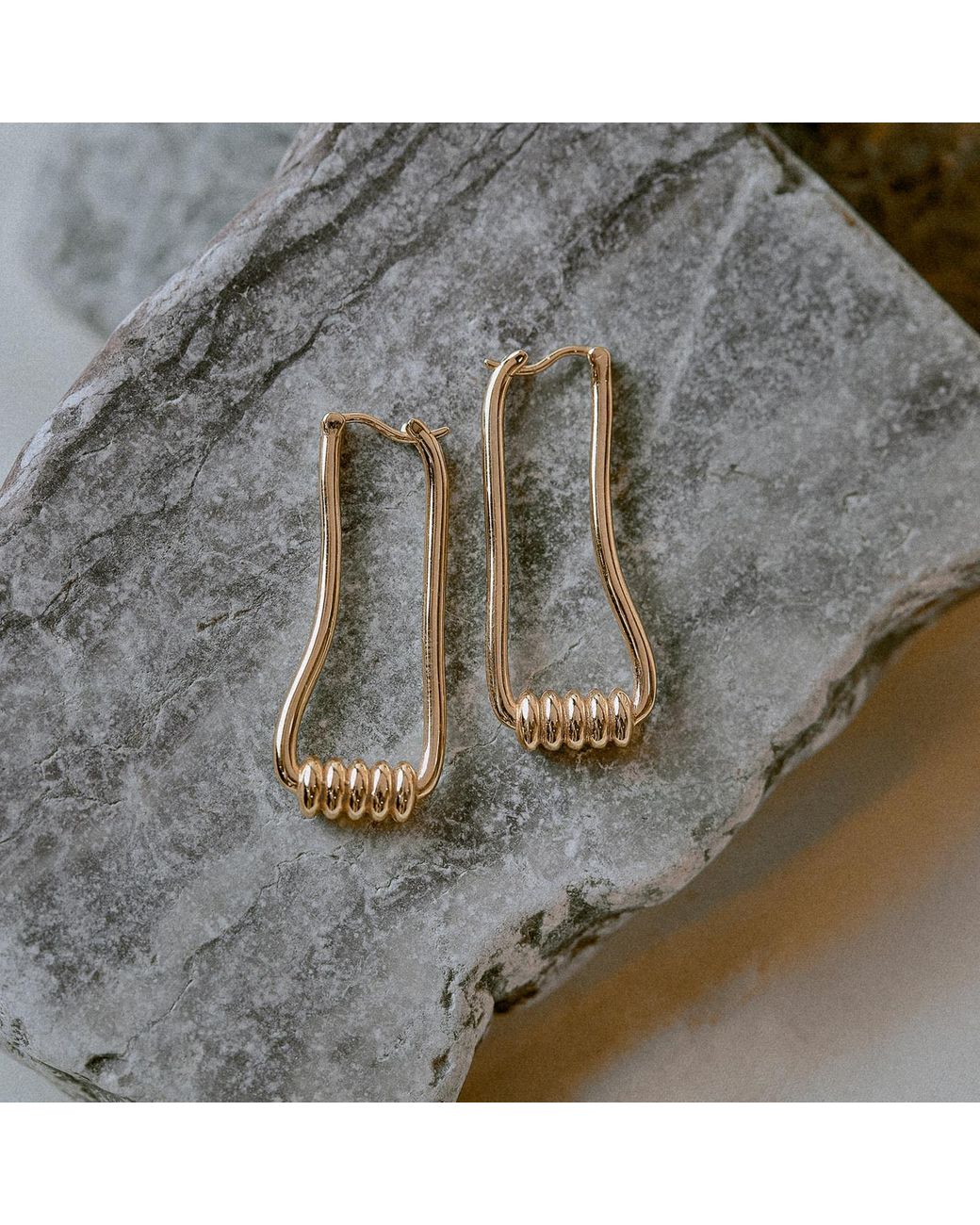 Lait & Lune Metallic Metope Earrings