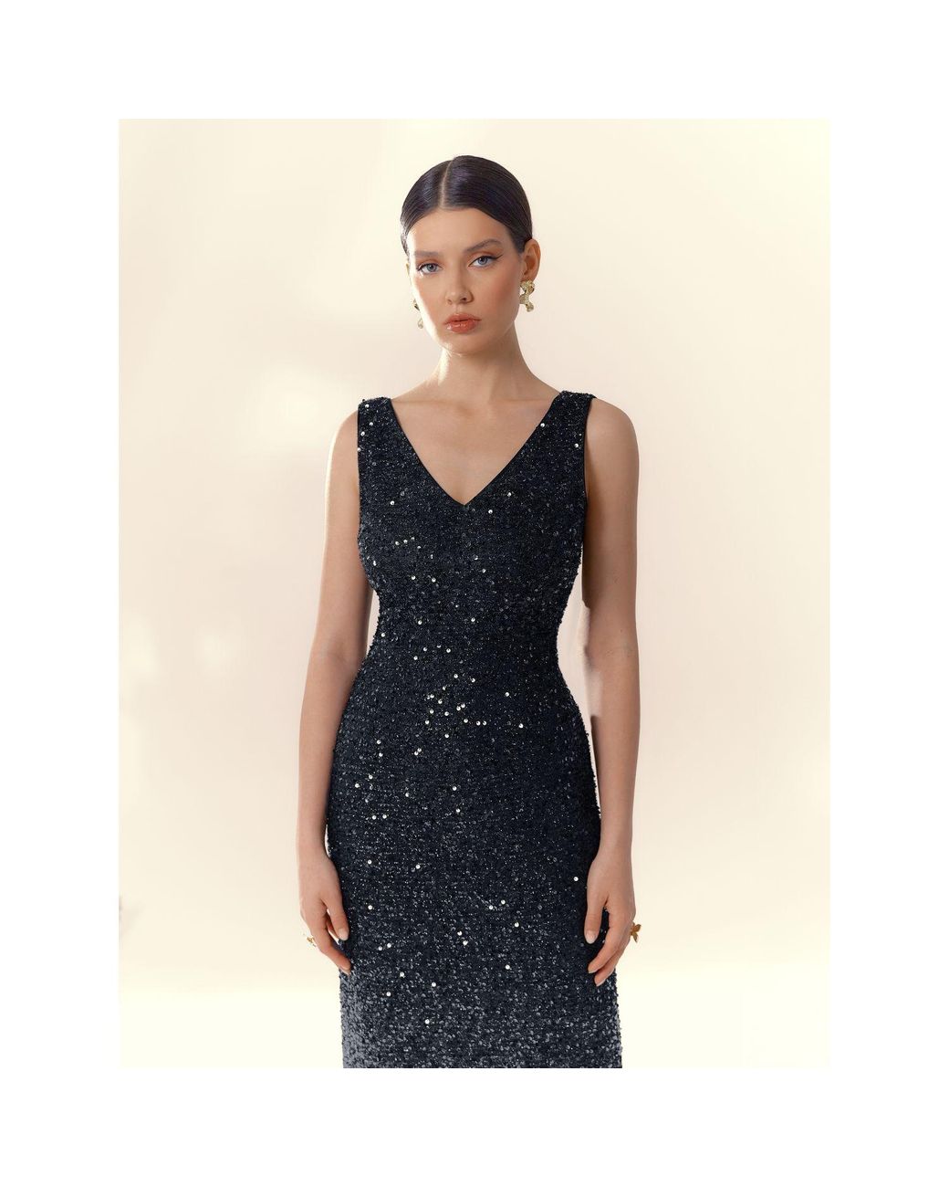 Elsava Black Nox Sequin Dress