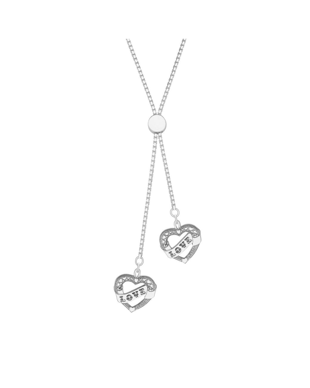 CarterGore White Sailor Heart Sterling Slider Necklace