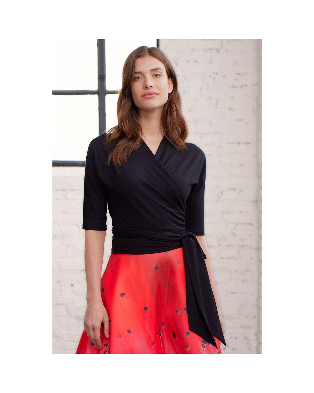 Marianna Déri Black Wrap Top