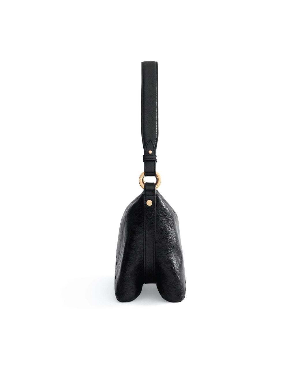 Orange Cube Black Mosaic Baguette Shoulder Bag
