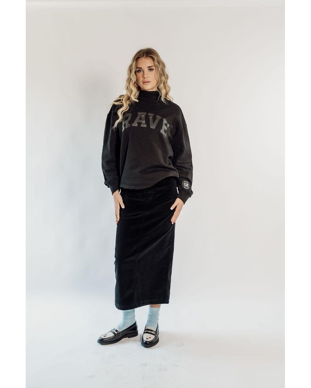 Rave on Trend Black Oversized Rave
