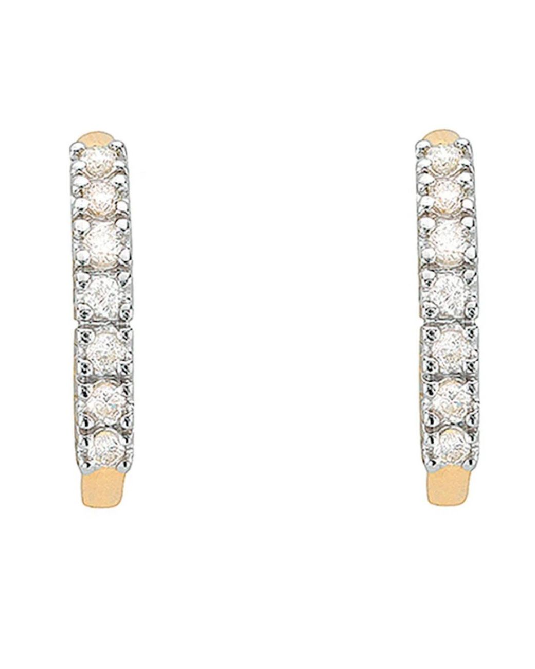Augustine Jewels Metallic Diamond Huggie Earrings