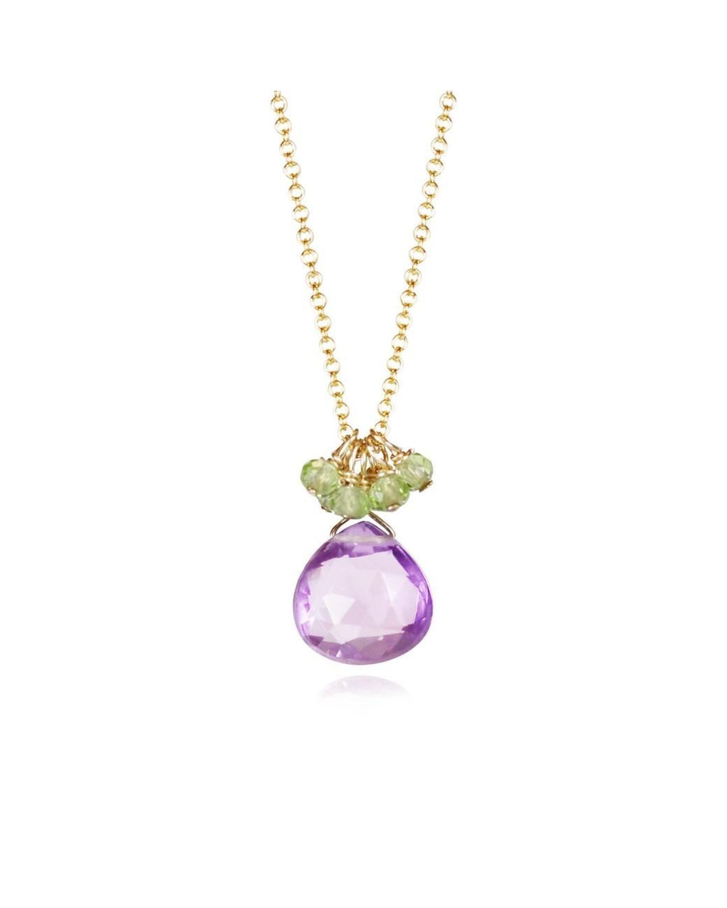 MOUNIR LONDON Pink Purple Amethyst Cluster Pendant