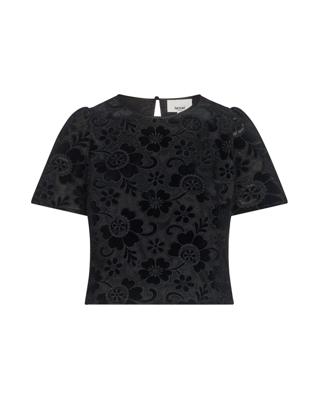 Nooki Design Black Corinne Lace Top